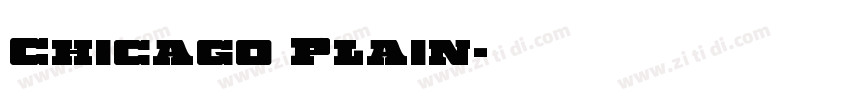 Chicago Plain字体转换